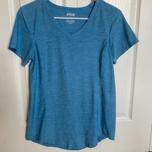 Duluth Trading Co. Women's XS Armachillo Blue Cooling V-neck Shirt